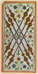 The Six of Wands, fac-símile de uma carta de tarô do baralho &39;Visconti&39;, 1441-47